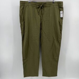 NEW GAP Easy Pant Olive Green Mid Rise Tapered Leg XL